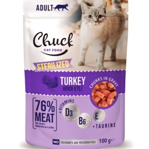 Chuck Adult Sterilised Turkey, 100 g
