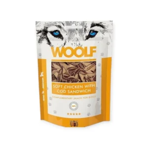 WOOLF Soft Chicken With Cod Sandwich, 100 g